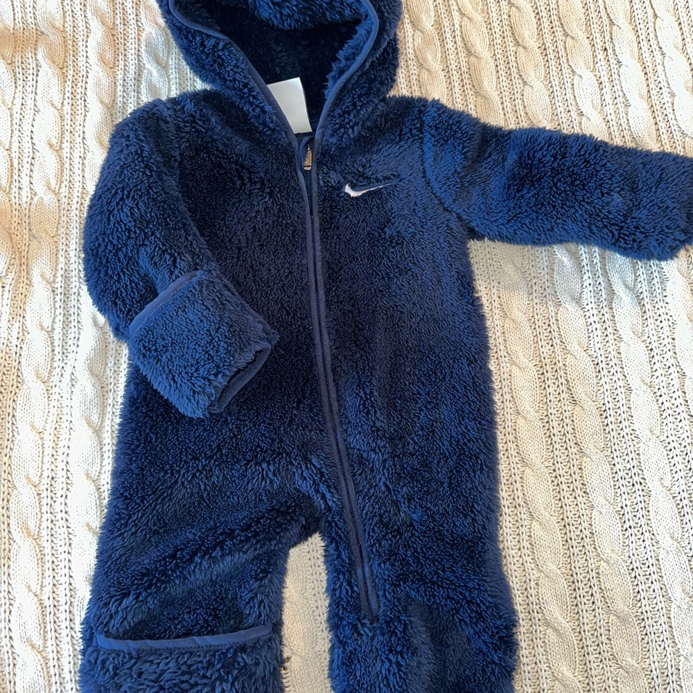 Nike Navy Footie Snowsuit